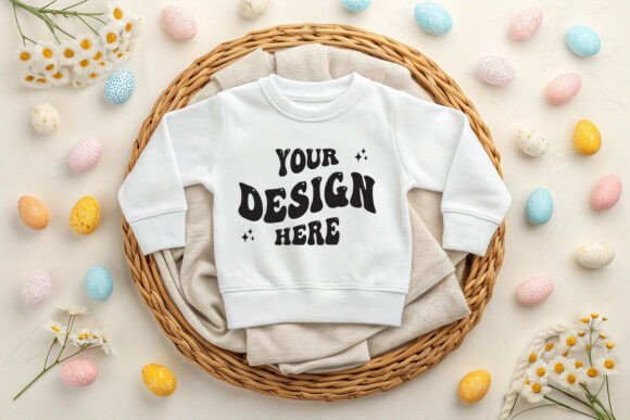 Baby Easter Sweatshirt Mockup: Essential Graphics for Product Mockups