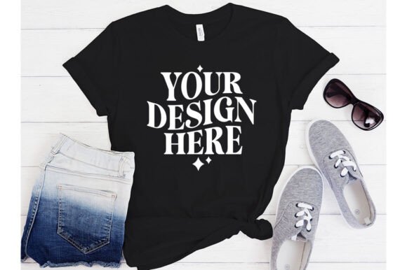 Bella Canvas 3001 Black Tshirt Mockup Review