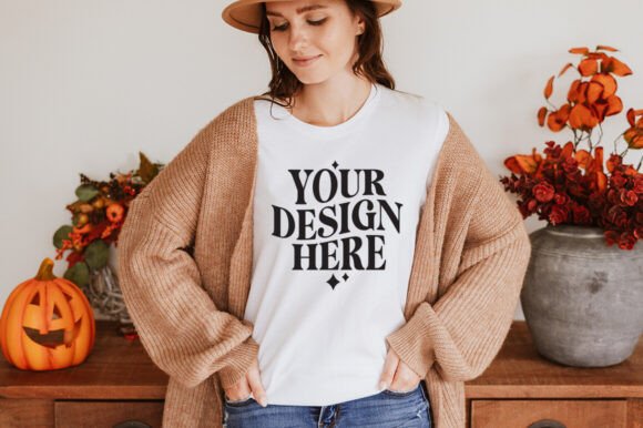Bella Canvas 3001 Fall Mockup: Graphics & Product Mockups