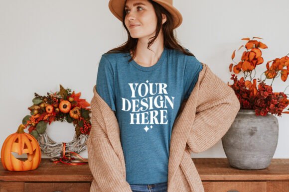 Bella Canvas 3001 Fall Mockup: Graphics & Product Mockups