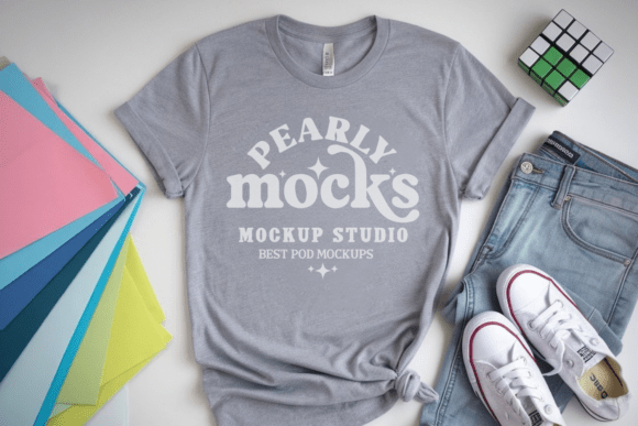 Bella Canvas 3001Y Kids Mockup: Graphics & Product Mockups