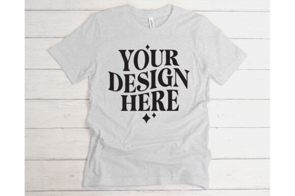 Bella Canvas Heather Ash Mockup: Graphics for Product Mockups