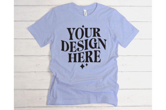Bella Canvas Heather Blue Mockup: Graphics & Product Mockups