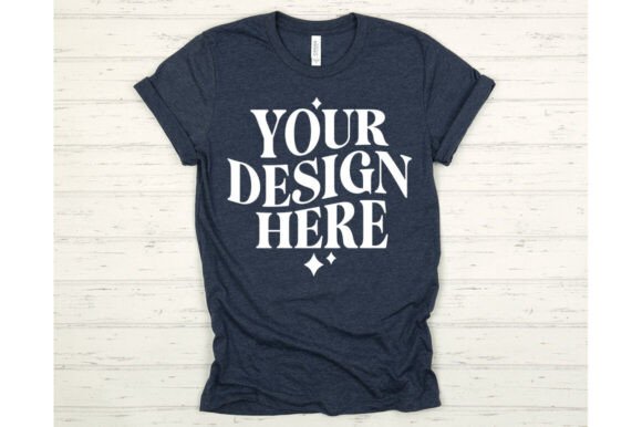 Bella Canvas Heather Navy Mockup: Premium Graphics for Product Mockups