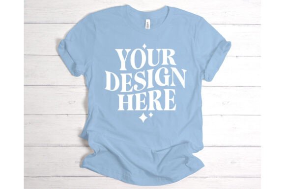 Bella Canvas Light Blue Mockup: Graphics for Product Mockups