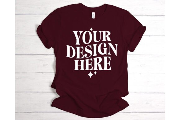 Bella Canvas Maroon Mockup: Graphics for Product Mockups