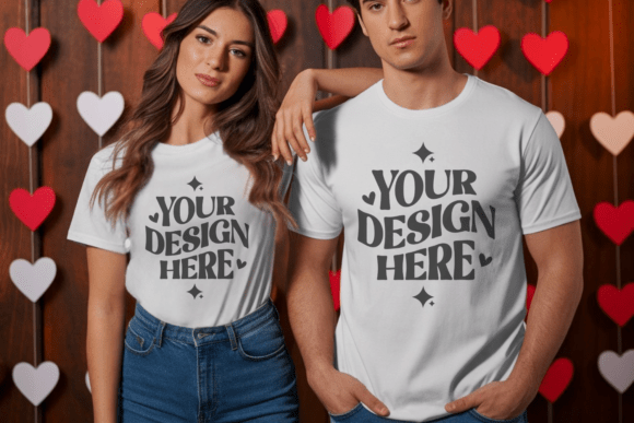 Couple Valentine's Day Mockup: Graphics for Product Mockups