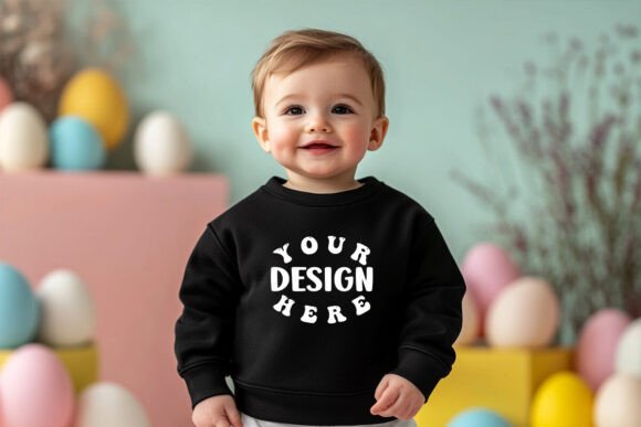 Easter Baby Sweatshirt Mockup 14: Graphics for Product Mockups