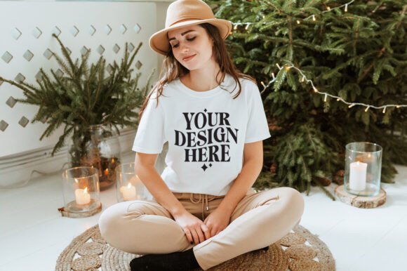 Gildan 64000 Christmas Mockup: Graphics & Product Mockups