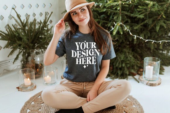 Gildan 64000 Christmas Mockup: Graphics & Product Mockups