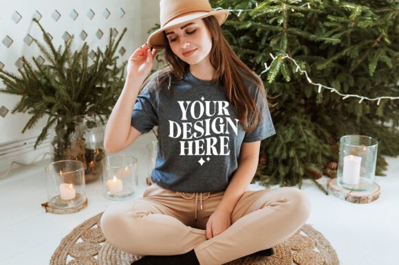 Gildan 64000 Christmas Mockup: Graphics & Product Mockups