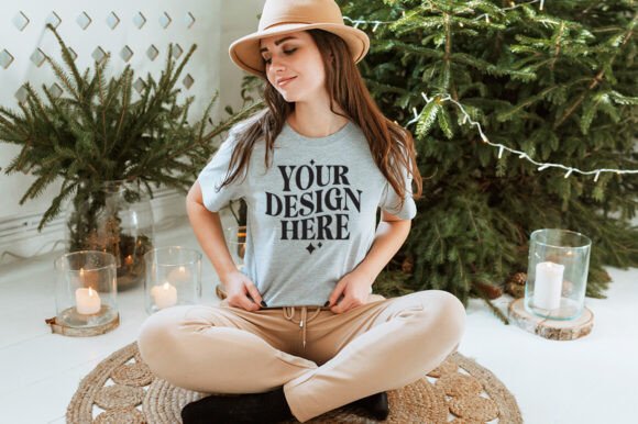 Gildan 64000 Christmas Mockup: Graphics & Product Mockups
