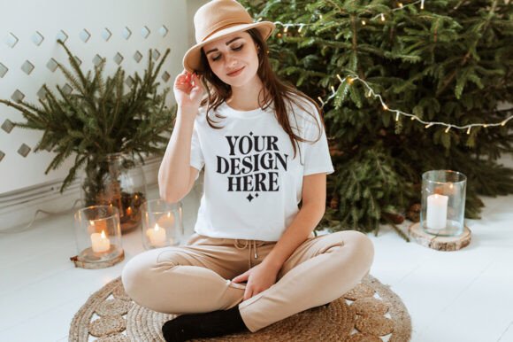 Gildan 64000 Christmas Mockup: Graphics & Product Mockups