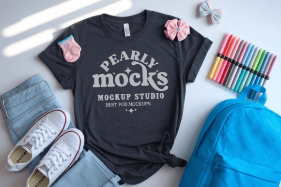 Kids Bella Canvas 3001Y Mockup: Fresh Graphics for Product Mockups