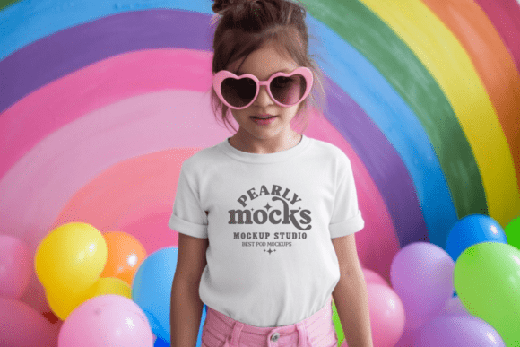 Valentine BC3001T Kids Mockup: Graphics & Product Mockups